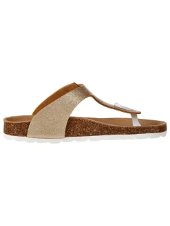 Teenslippers goudkleurig