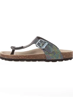 Teenslippers zwart/meerkleurig