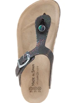 Teenslippers zwart/meerkleurig