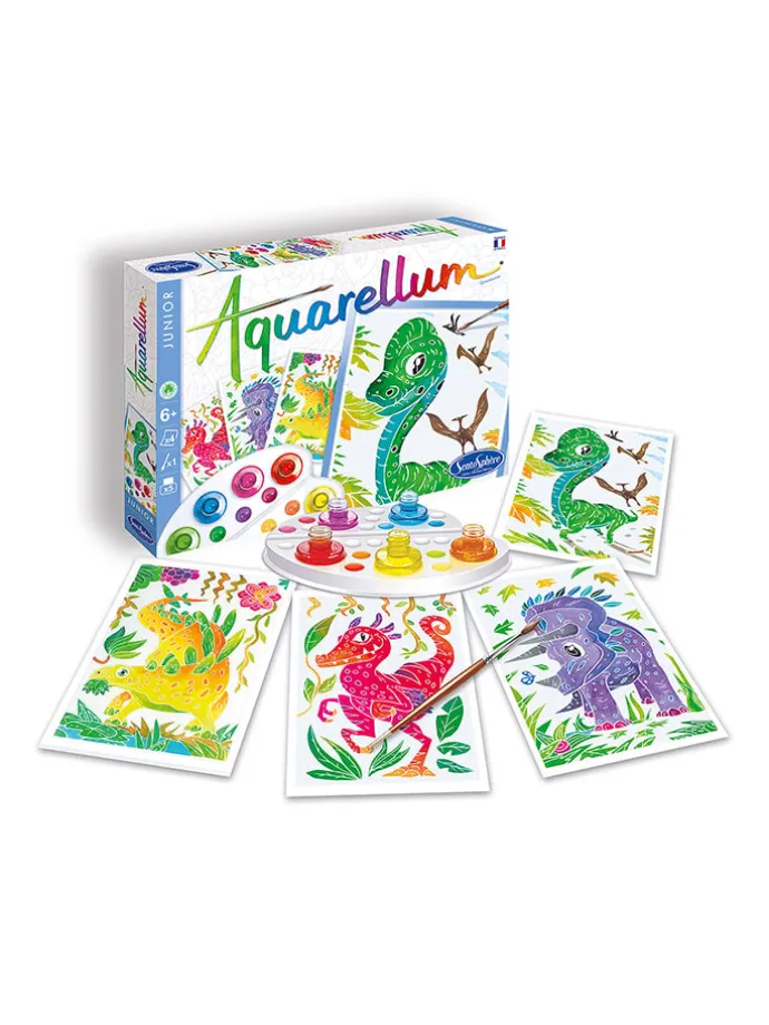 Tekenset "Aquarellum Junior - Dinosaurus" - vanaf 6 jaar