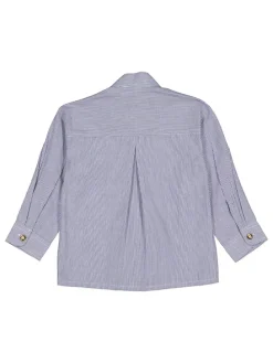 Traditioneel blouse blauw/wit