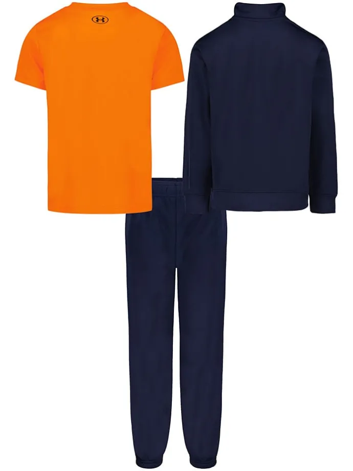 Trainingspak donkerblauw/oranje