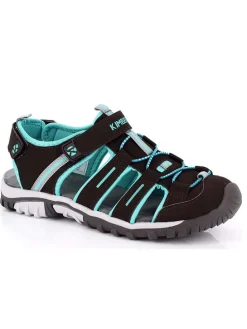 Trekking-enkelsandalen "Algarve" zwart/turquoise
