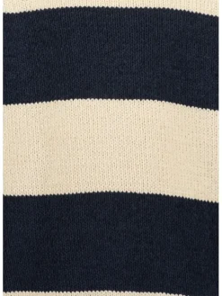 Trui beige/donkerblauw