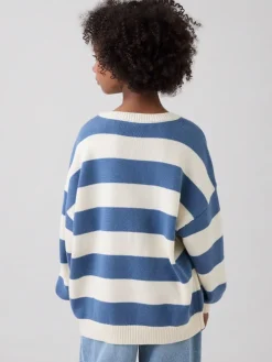 Trui blauw/crème