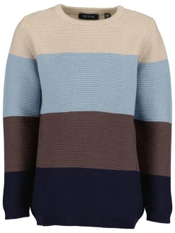 Trui bruin/lichtblauw/donkerblauw