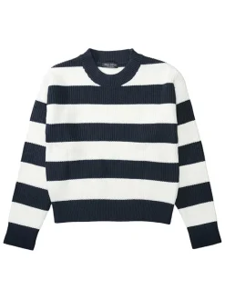 Trui donkerblauw/wit