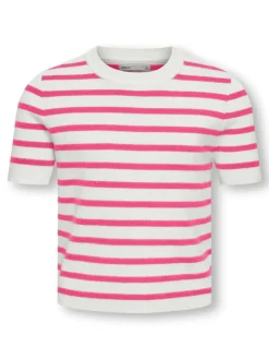 Trui "Fie" wit/roze