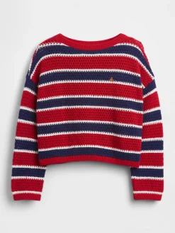 Trui rood/donkerblauw