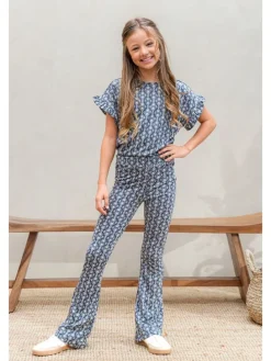 Uitlopende leggings "Floor" donkerblauw