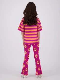 Uitlopende leggings "Sita" paars/rood