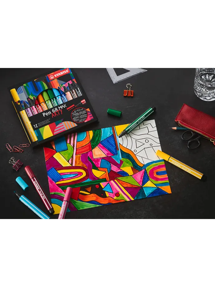 Viltstiften "Pen 68 MAX ARTY" - 24 stuks