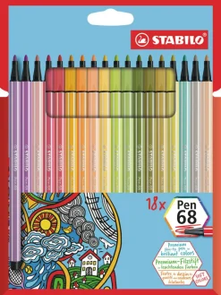 Viltstift ''Pen 68'' - 18 stuks