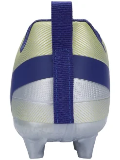 Voetbalschoenen met noppen "Twist" blauw/zilverkleurig