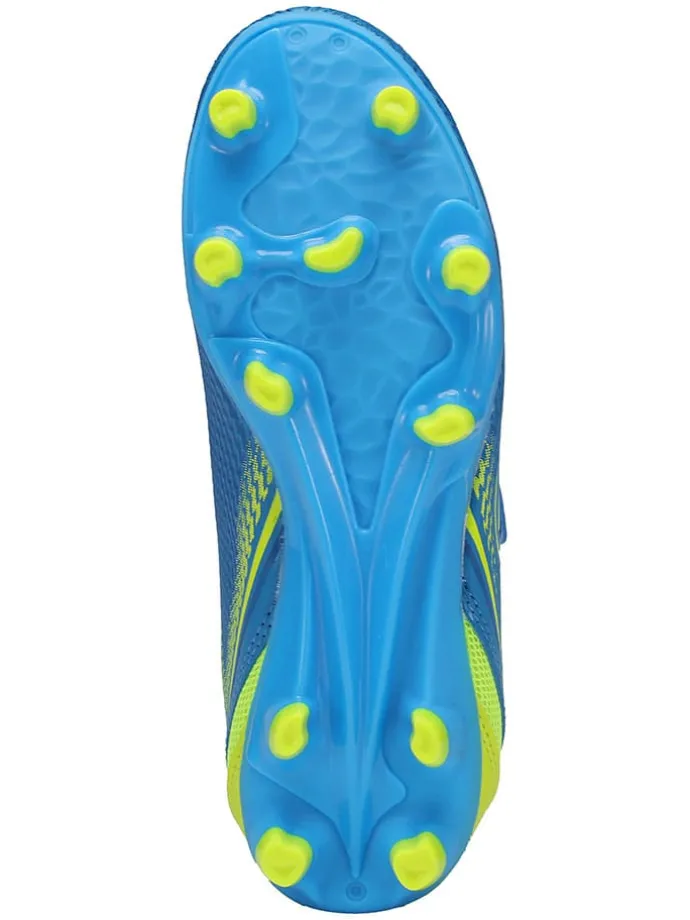 Voetbalschoenen voor (kunst)gras "Course" blauw/geel