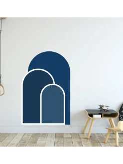 Wandsticker blauw - (B)70 x (H)100 cm