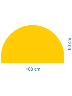 Wandsticker geel - (B)100 x (H)60 cm