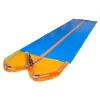 Waterglijbaan lichtblauw/oranje - vanaf 3 jaar - (L)650 x (B)180 cm