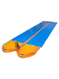 Waterglijbaan lichtblauw/oranje - vanaf 3 jaar - (L)650 x (B)180 cm