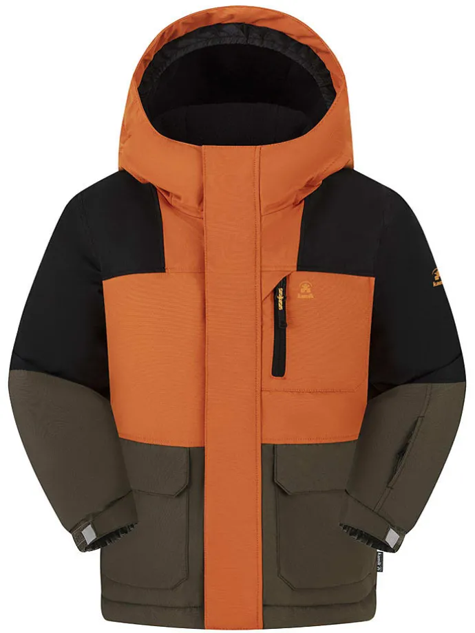 Winterjas "Gideon" oranje/zwart/kaki