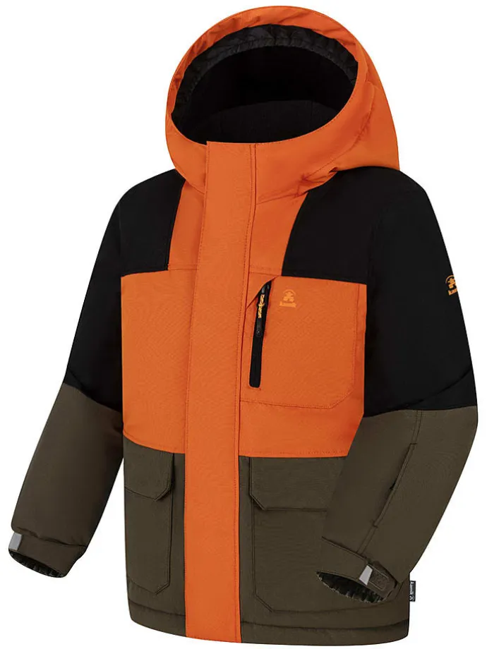 Winterjas "Gideon" oranje/zwart/kaki