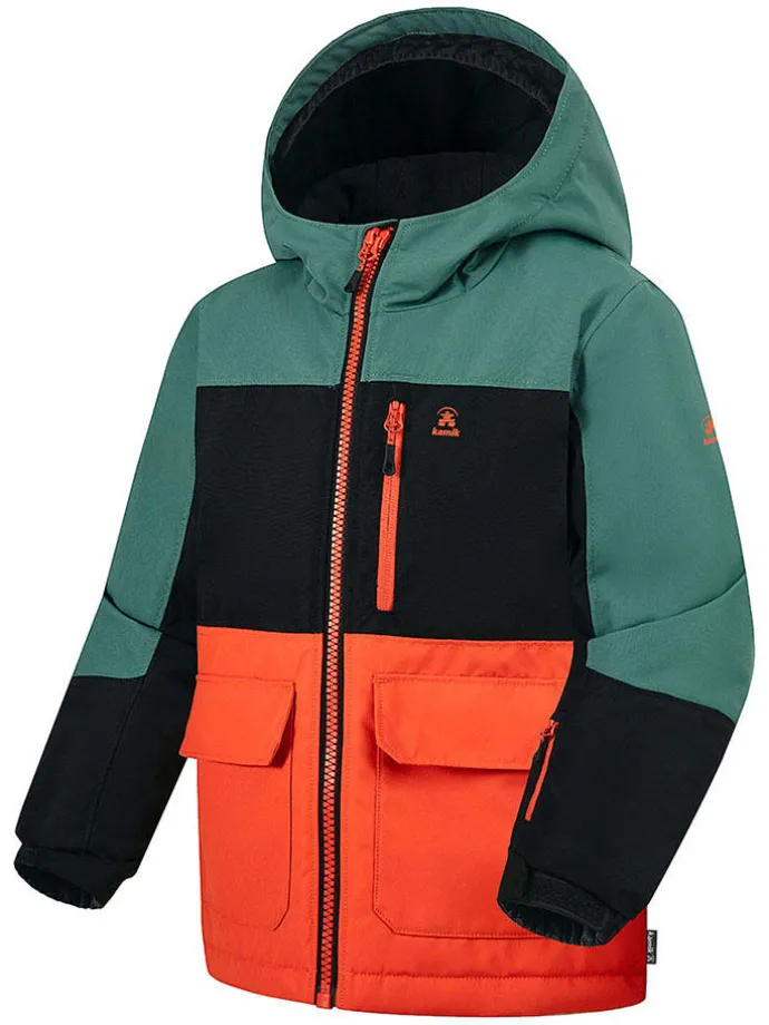 Winterjas ''Koda'' groen/oranje