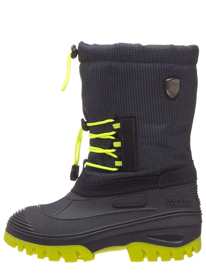 Winterlaarzen "Ahto" donkerblauw/limoengroen