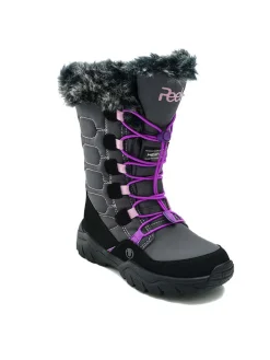 Winterlaarzen "Catwalk" grijs/paars