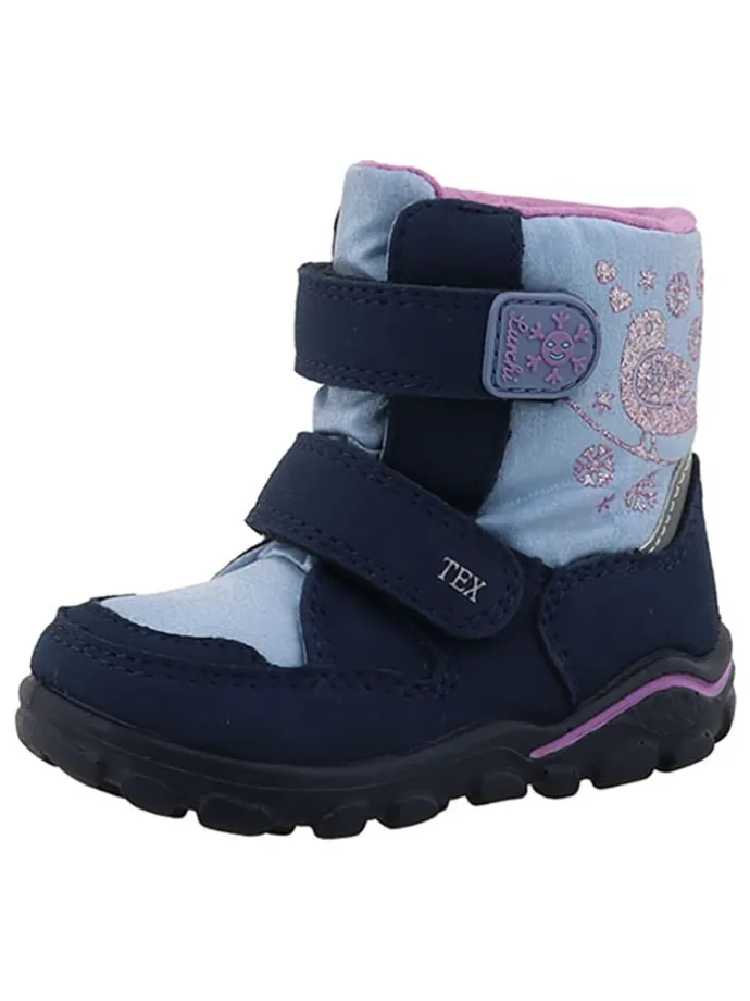 Winterlaarzen "Kijana" donkerblauw/lichtblauw
