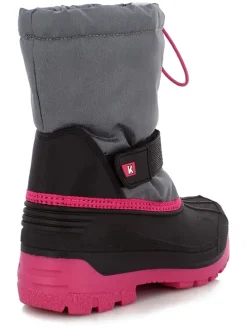 Winterlaarzen "Logan" grijs/roze