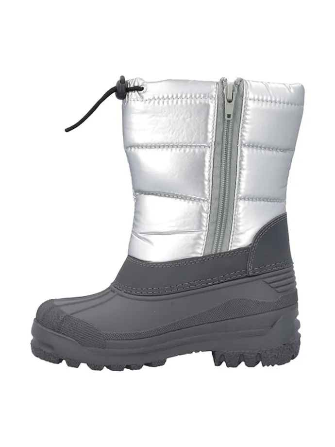 Winterlaarzen "Sneewy" zilverkleurig/zwart