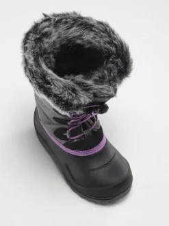 Winterlaarzen "Snowangel" grijs/paars