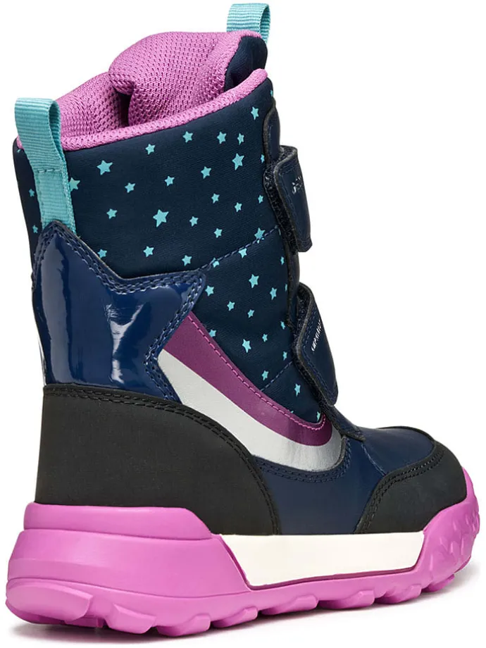 Winterlaarzen "Trekkyup" donkerblauw/paars