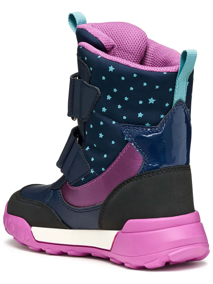 Winterlaarzen "Trekkyup" donkerblauw/paars