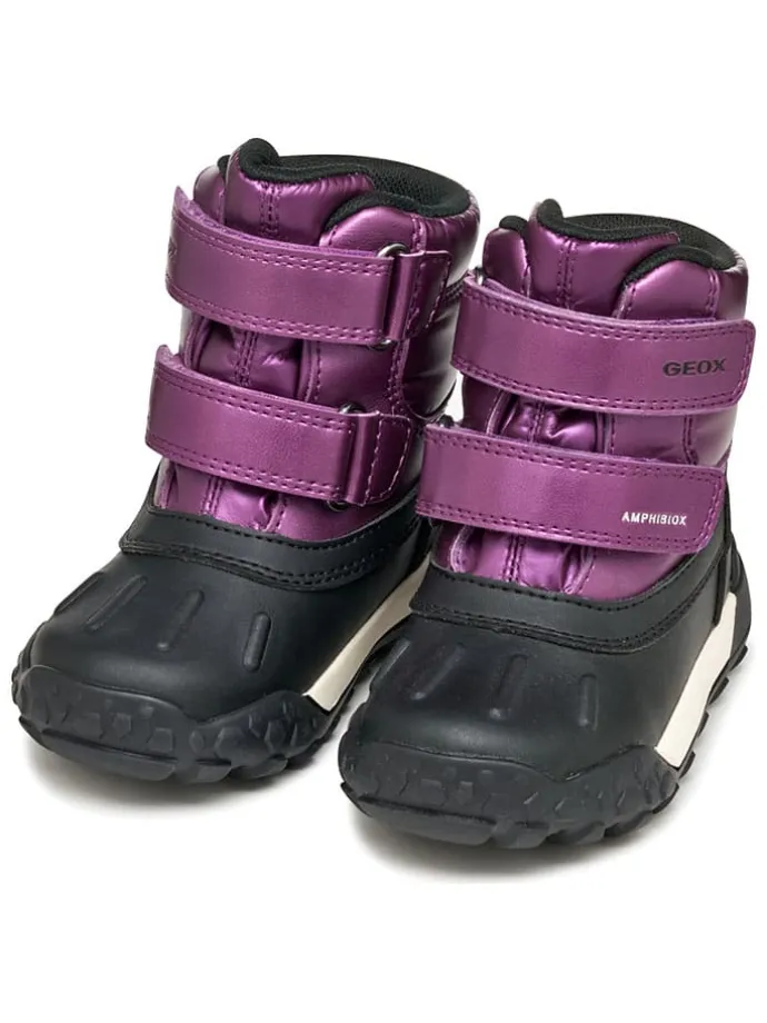 Winterlaarzen "Trekkyup" paars/zwart