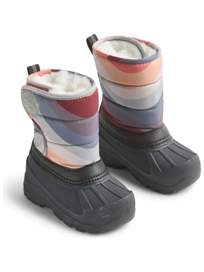 Winterlaarzen "Winty" zwart/meerkleurig