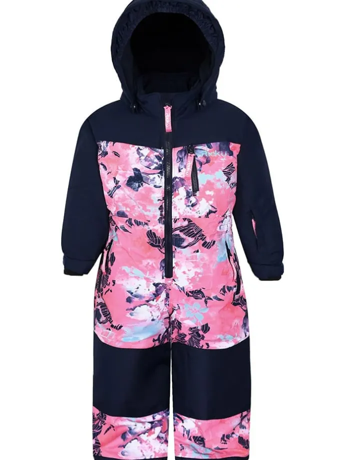 Winterpakje "Celestia" donkerblauw/roze
