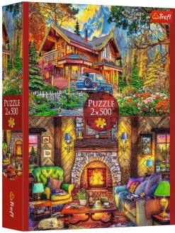 2x 500-delige puzzel "Bergtrip" - vanaf 10 jaar