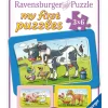 3x 6-delige puzzel - vanaf 2 jaar