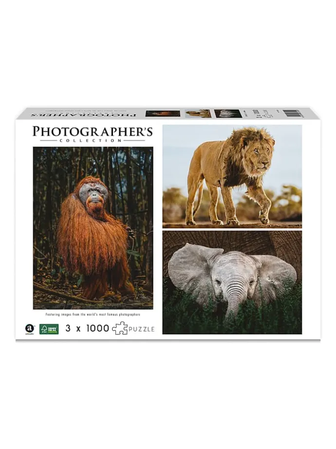 3x 1.000-delige puzzel "Wilde dieren" - vanaf 10 jaar