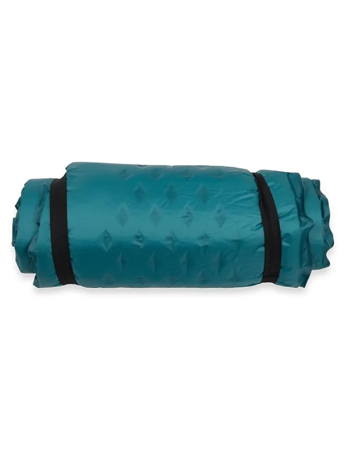 Zelfopblaasbaar matras turquoise - (B)42 x (H)190 x (D)2,5 cm