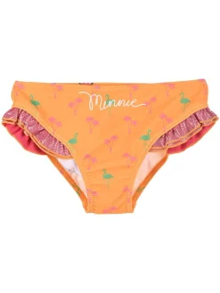 Zwembroek "Minnie" oranje/roze