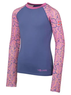 Zwemshirt "Haukland" donkerblauw/lichtroze