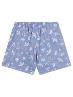 Zwemshort "Coral Bliss" blauw
